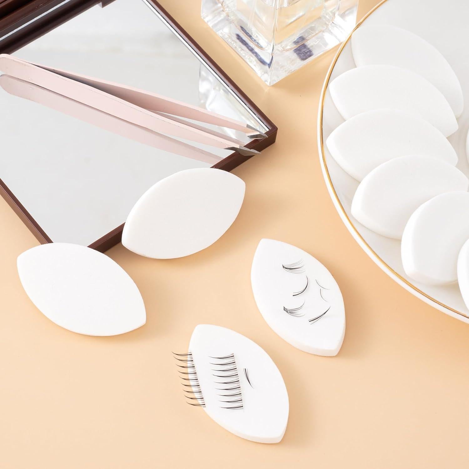 10 Esponjas de Pestañas para Práctica Isslly - Blanca