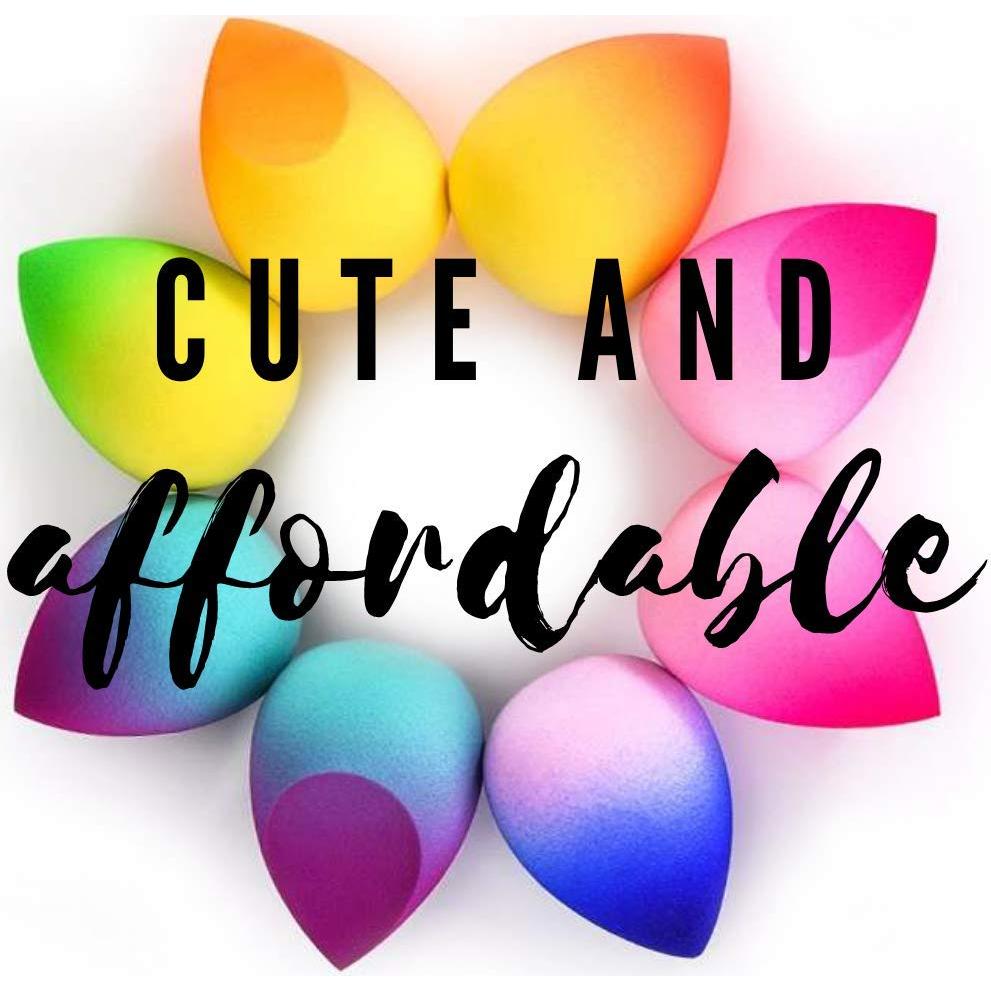 Esponja de Maquillaje Dynec Ombre Azul y Púrpura Microfibra