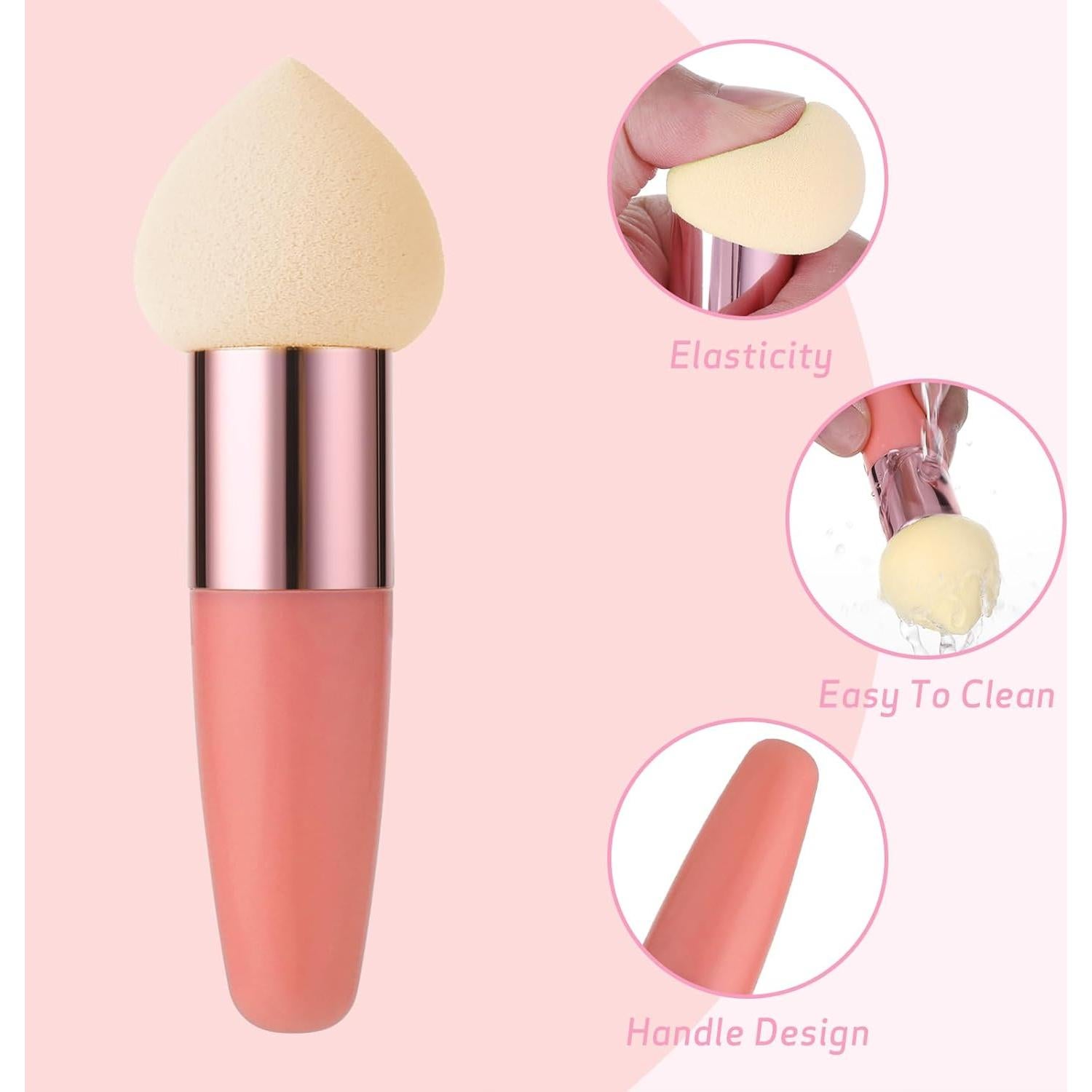 Set de Esponjas de Maquillaje Sibba 3 Pcs Latex y Plástico