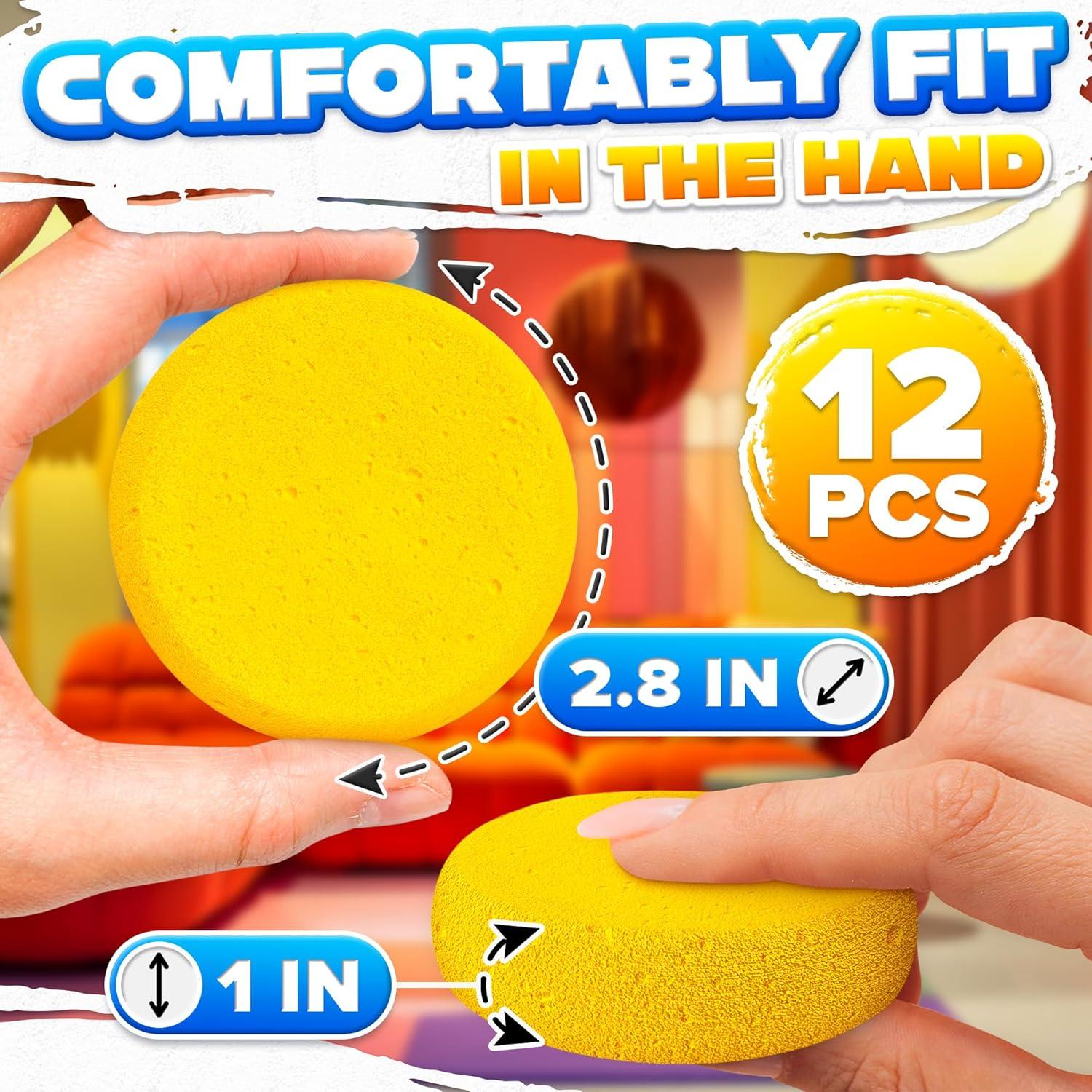 12 Esponjas de Cerámica LIBERHAUS 7.1 cm para Pintura y Limpieza