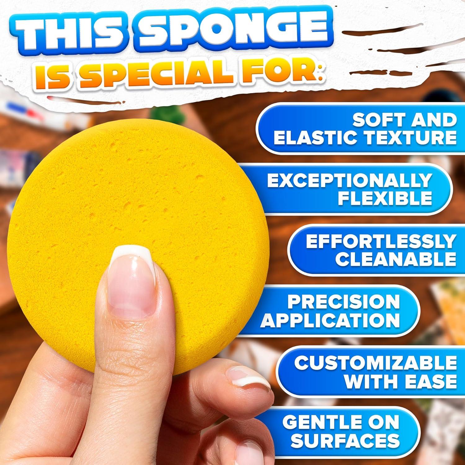 12 Esponjas de Cerámica LIBERHAUS 7.1 cm para Pintura y Limpieza