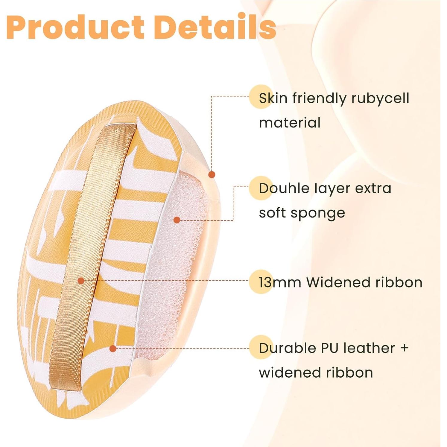 Set de 6 Esponjas de Maquillaje BOHUIZ Grande para Base y Corrector