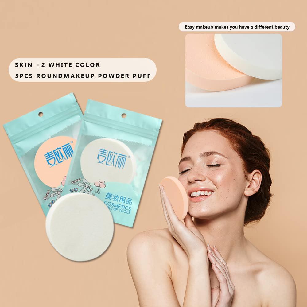 Esponjas de Maquillaje Redondas Grandes MyOnly - 3 Piezas