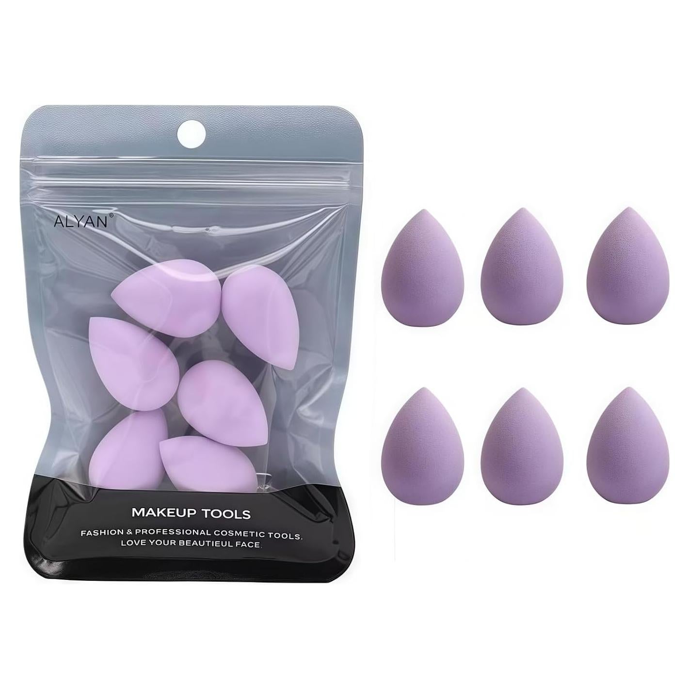 Juego de 6 Esponjas de Maquillaje Mini Dreamxue Moradas