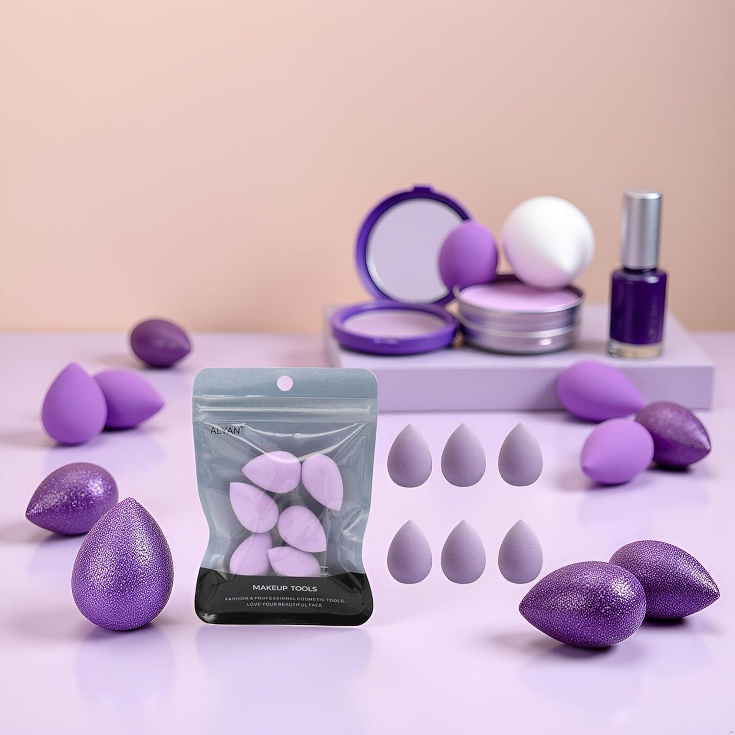 Juego de 6 Esponjas de Maquillaje Mini Dreamxue Moradas