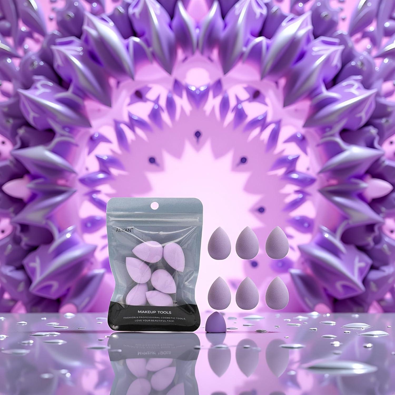 Juego de 6 Esponjas de Maquillaje Mini Dreamxue Moradas