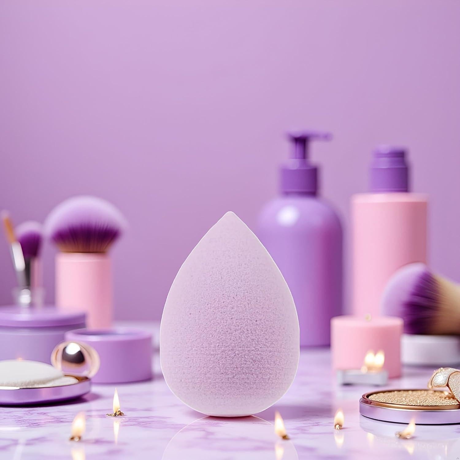 Juego de 6 Esponjas de Maquillaje Mini Dreamxue Moradas