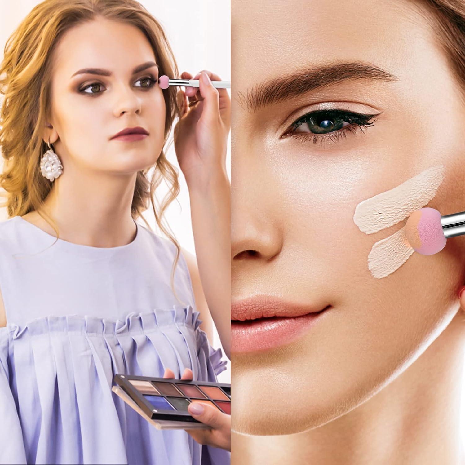 Set de Brochas de Maquillaje Sibba 4 PCS - Polvo, Rubor, Contorno