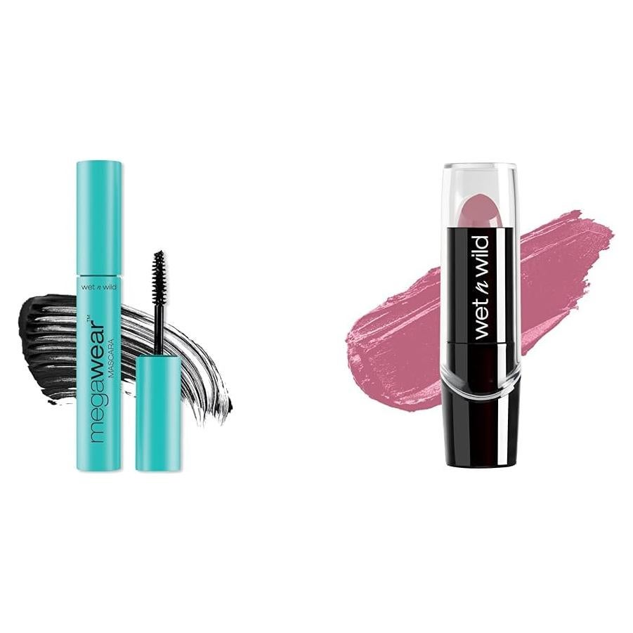 Paquete de Maquillaje Wet n Wild: Máscara Voluminizadora y Labial Hidratante Rosa