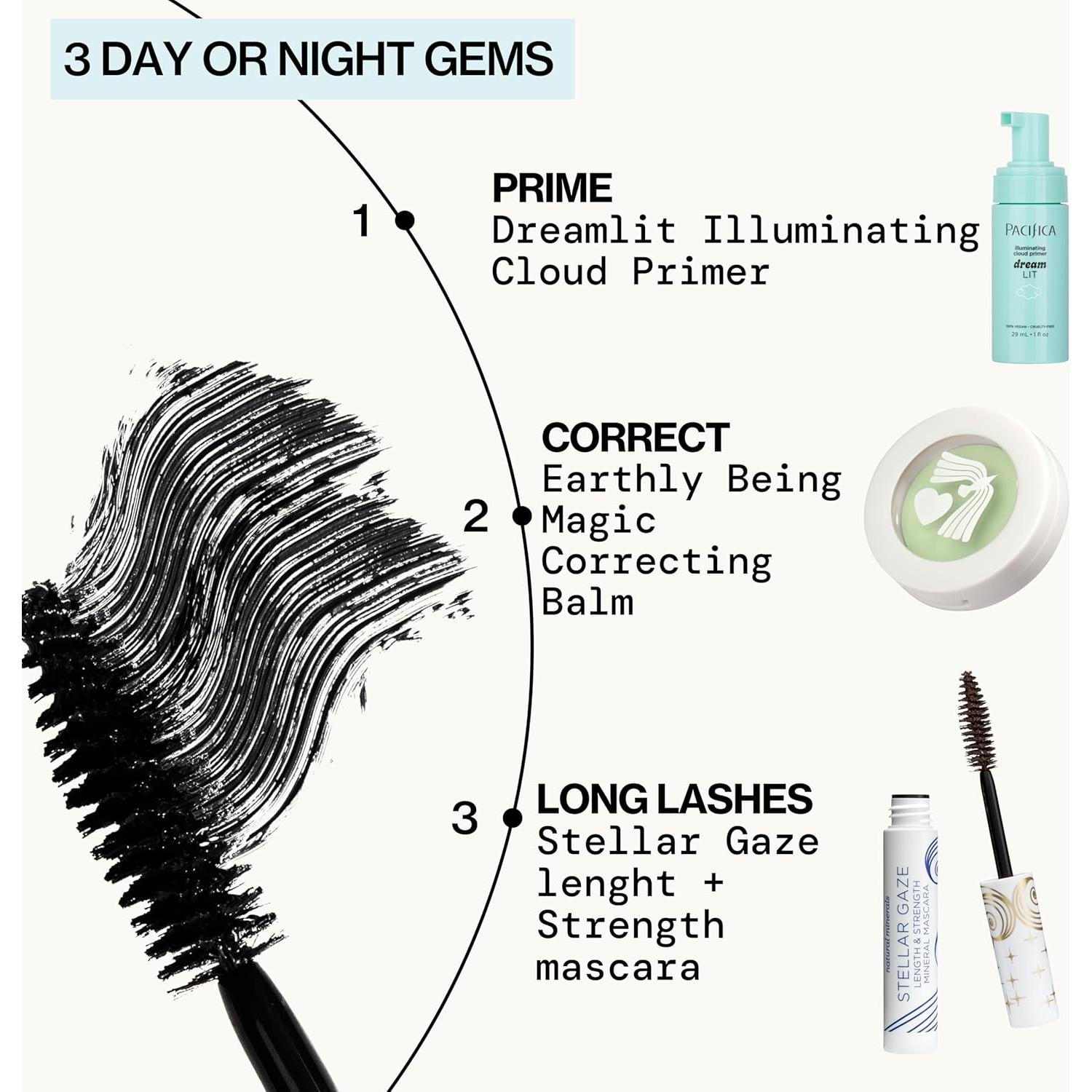 Mini Mascara Stellar Gaze Pacifica - Negro Supernova 4g