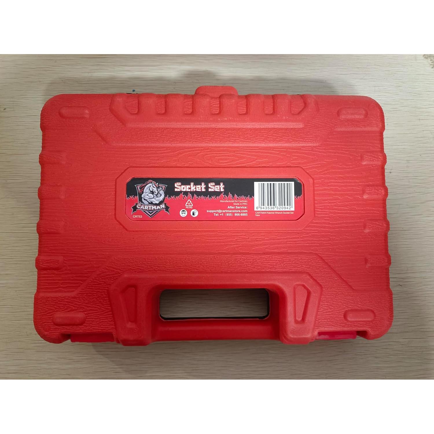 Juego de Llave de Carraca 53 Piezas CARTMAN con Estuche