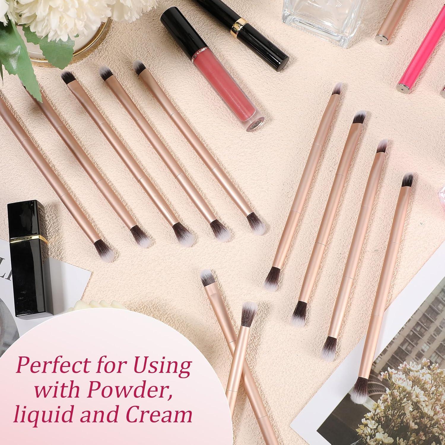 50 Brochas de Maquillaje Doble Punta Bokon - Difuminar Sombra de Ojos