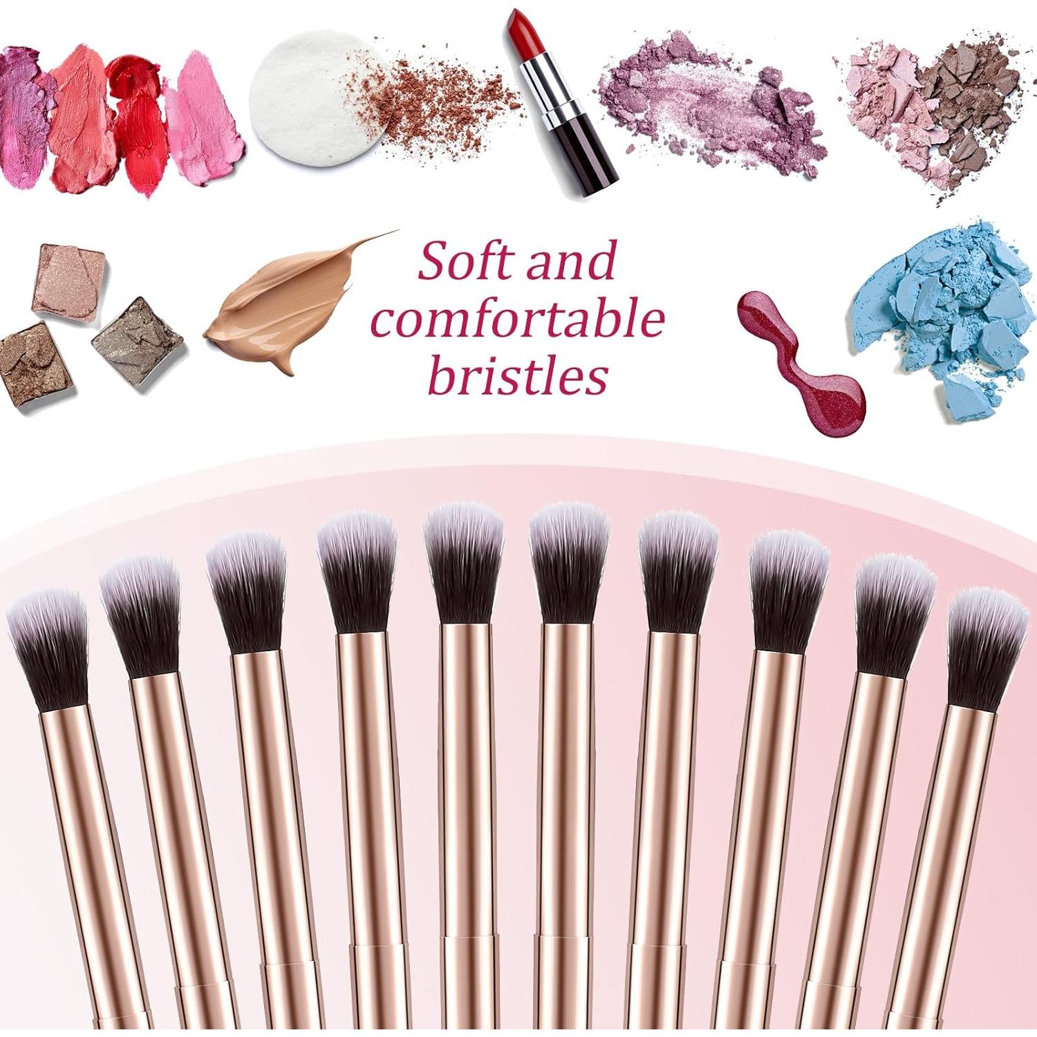 50 Brochas de Maquillaje Doble Punta Bokon - Difuminar Sombra de Ojos