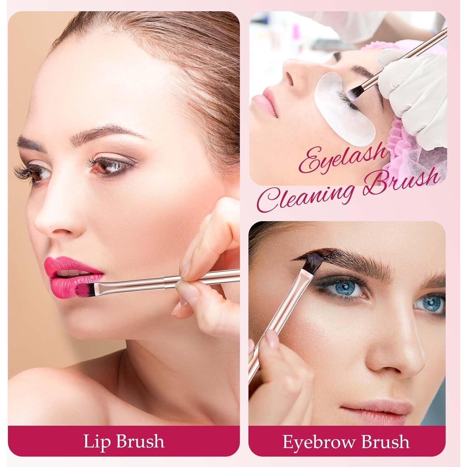 50 Brochas de Maquillaje Doble Punta Bokon - Difuminar Sombra de Ojos