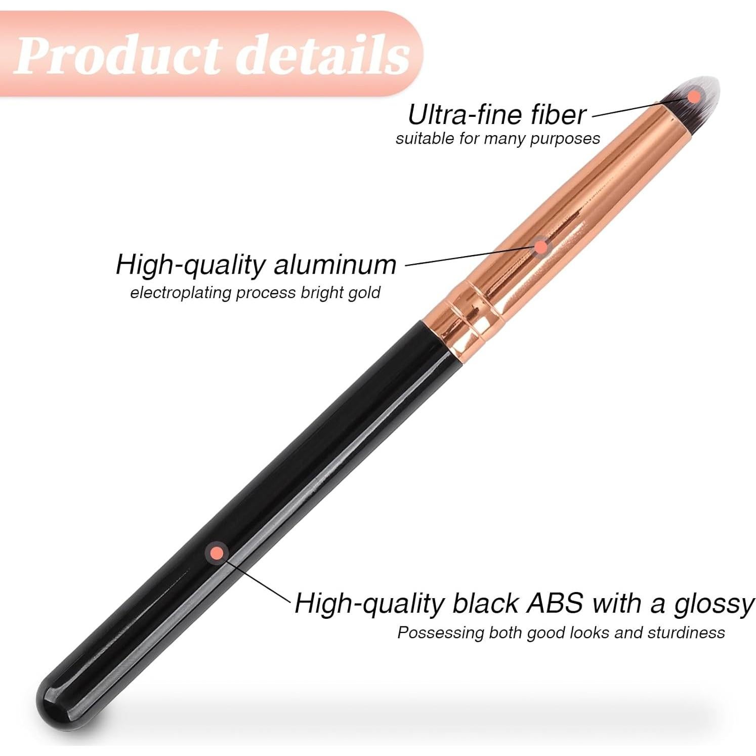 Juego de Brochas de Maquillaje Urtlia 8Pcs Rosa Dorado Profesional