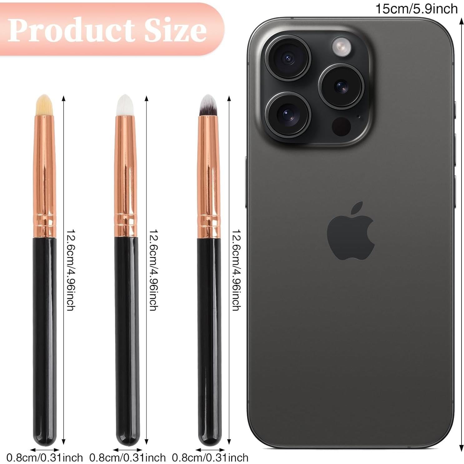 Juego de Brochas de Maquillaje Urtlia 8Pcs Rosa Dorado Profesional