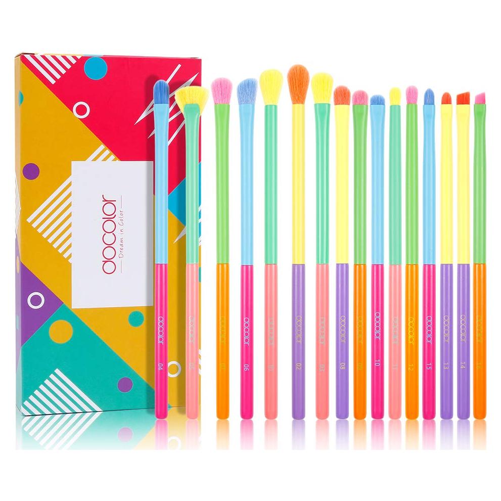 Docolor Conjunto de 16 Pinceles de Maquillaje para Ojos