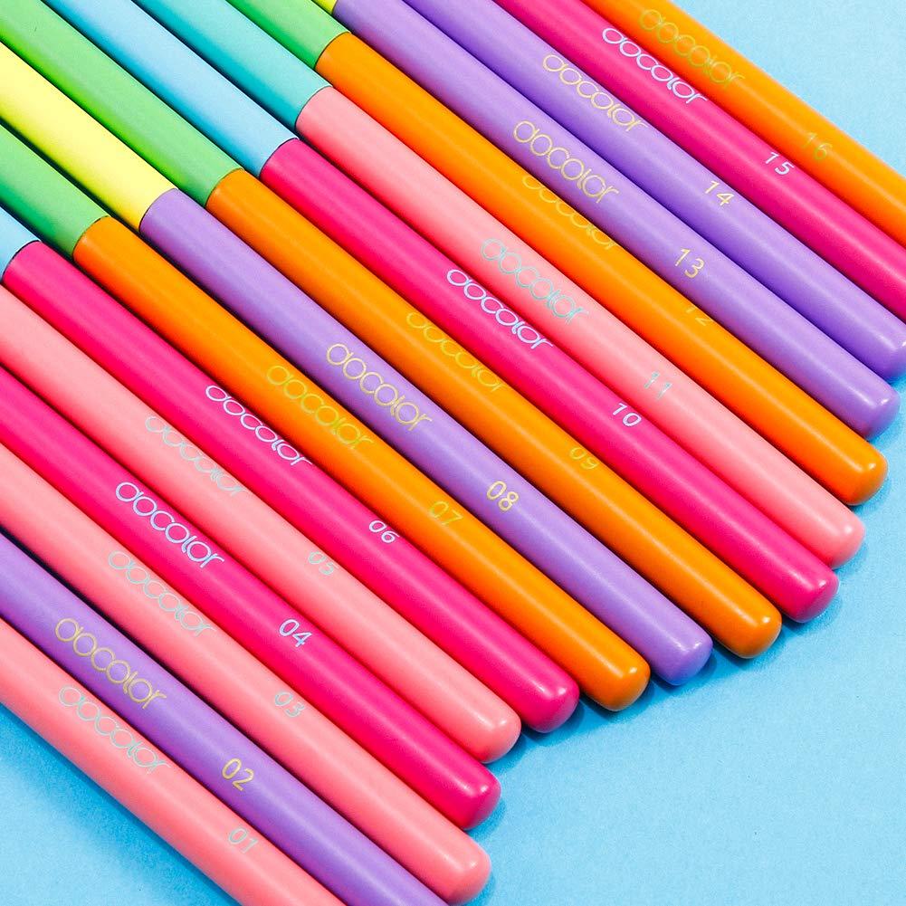 Docolor Conjunto de 16 Pinceles de Maquillaje para Ojos