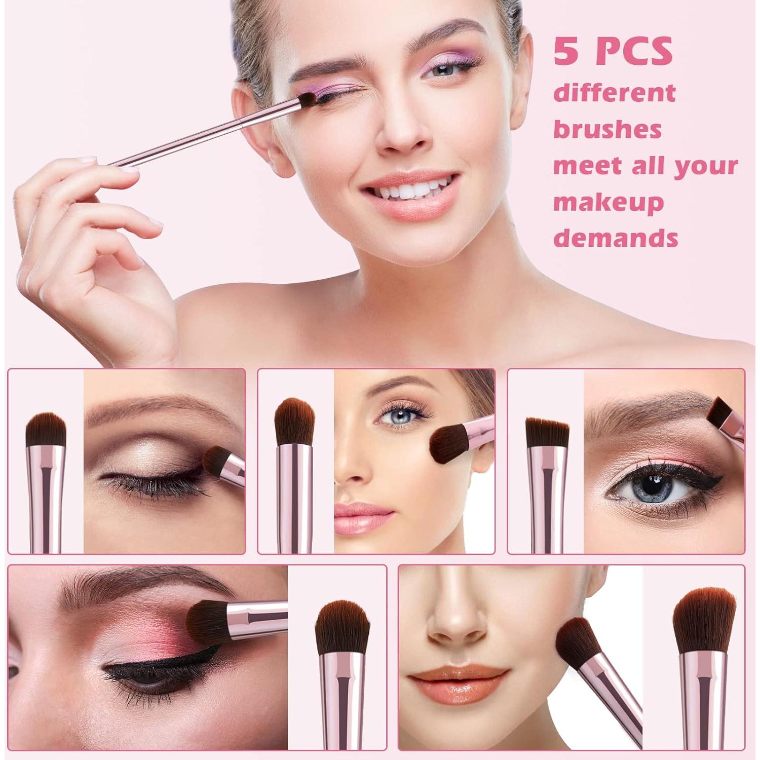 Juego de 5 Pinceles de Maquillaje Profesional Wuyang - Ojos