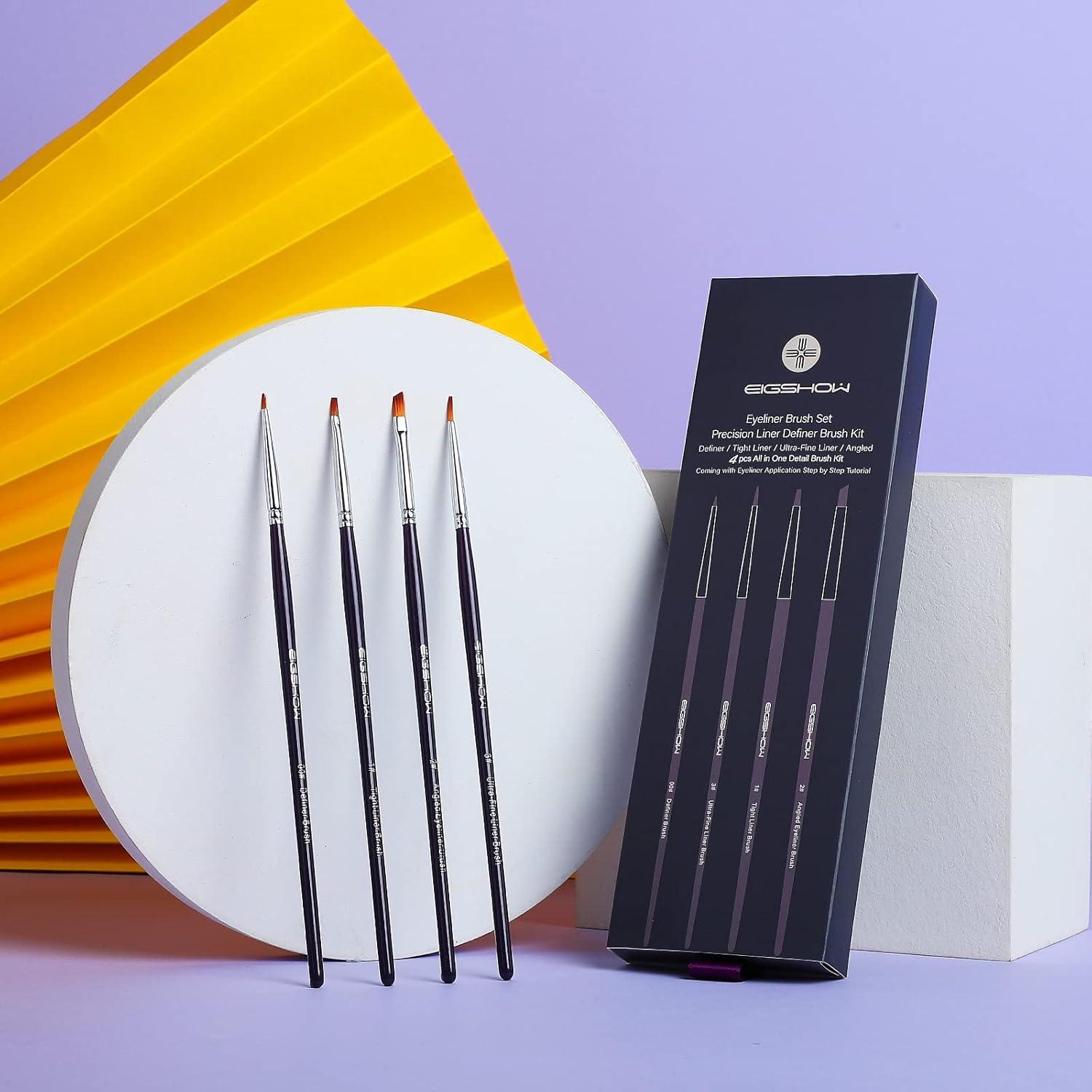 Juego de Pinceles para Delineador EIGSHOW - 4 Piezas Veganas