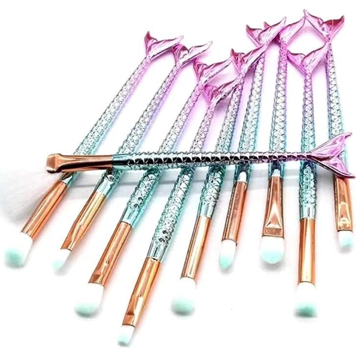 Juego de Brochas de Maquillaje 10 Piezas FULINJOY Cerdas Suaves