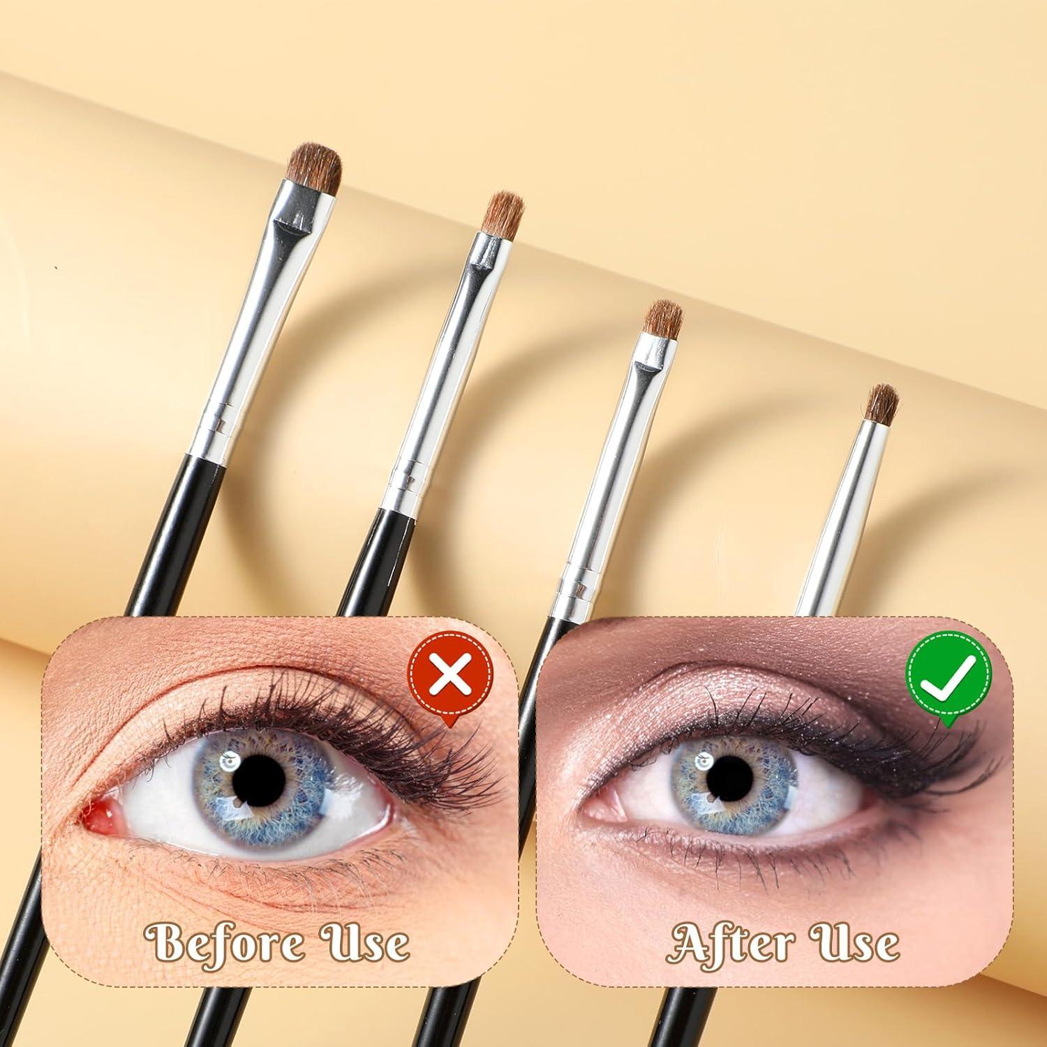 Conjunto de 4 Pinceles Profesionales para Maquillaje de Ojos Abeillo