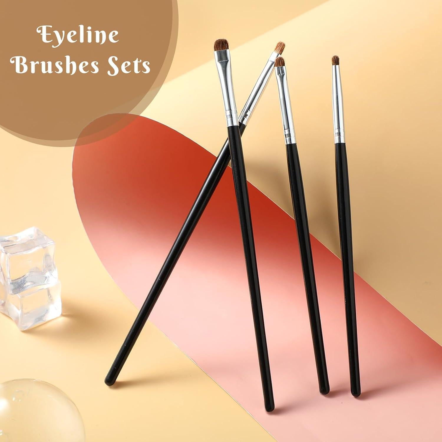 Conjunto de 4 Pinceles Profesionales para Maquillaje de Ojos Abeillo