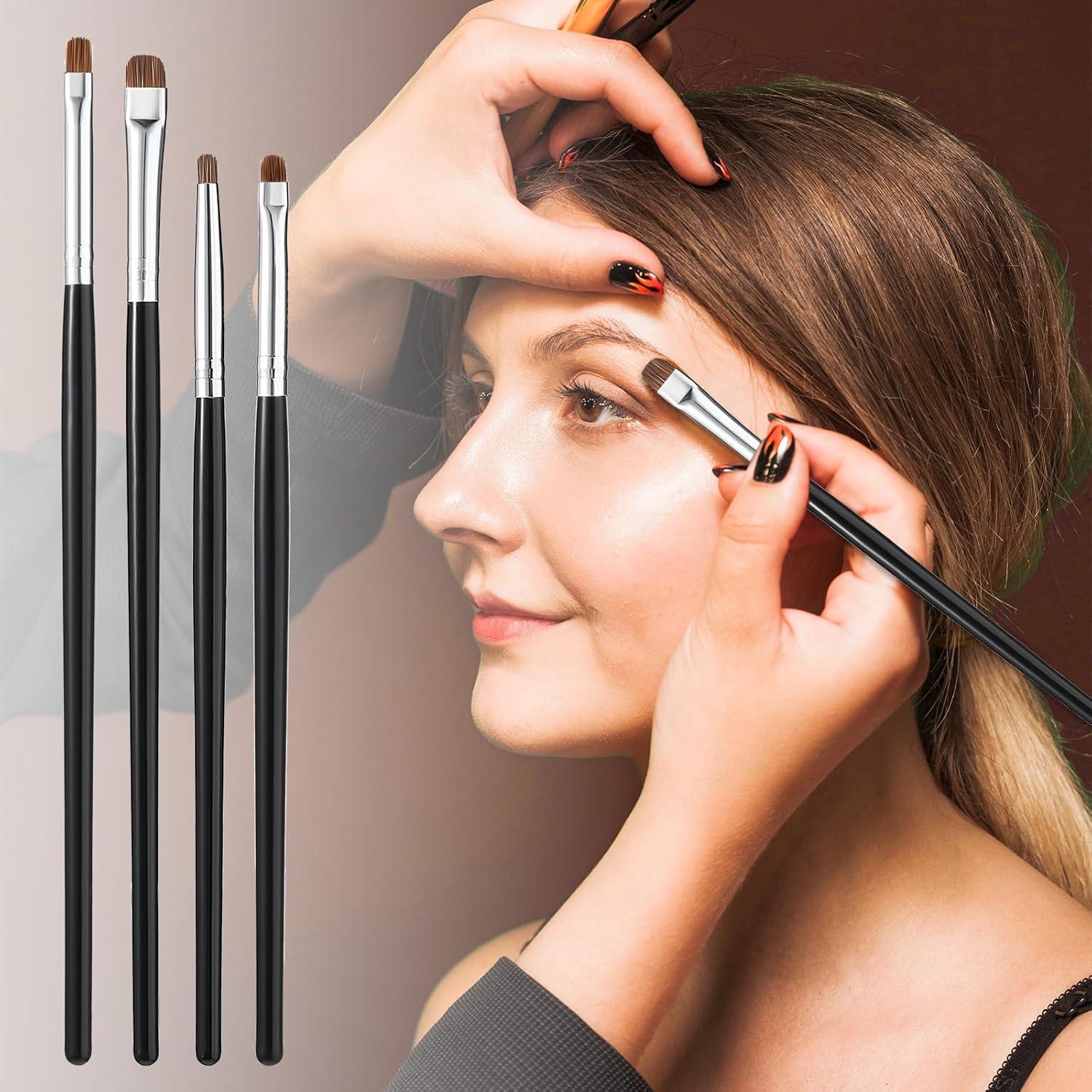 Conjunto de 4 Pinceles Profesionales para Maquillaje de Ojos Abeillo