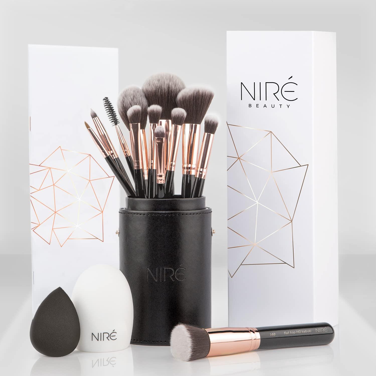Set de Brochas de Maquillaje Niré - 15 Rostro y 8 Ojos