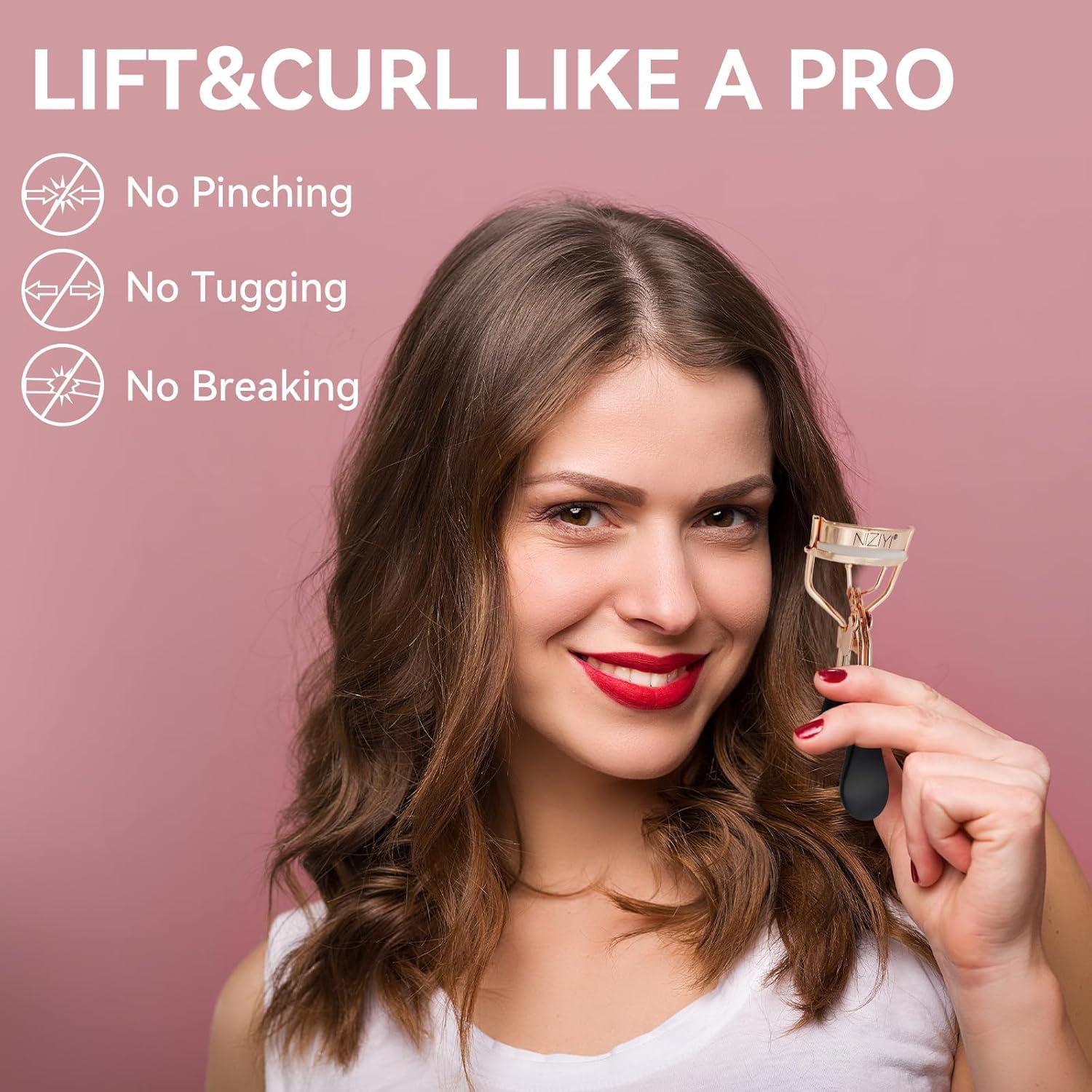 Juego de Brochas de Maquillaje NIZIYI 11 Piezas con Rizador