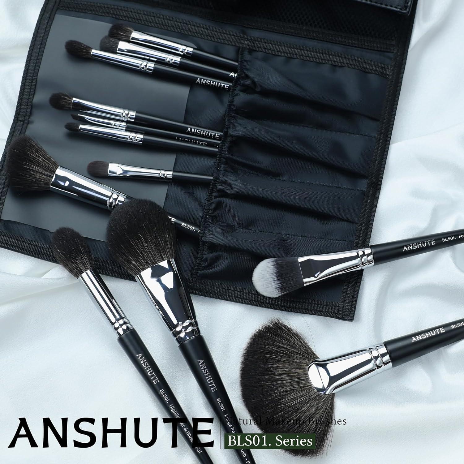 Juego de Brochas de Maquillaje Profesional Anshute 12 Piezas