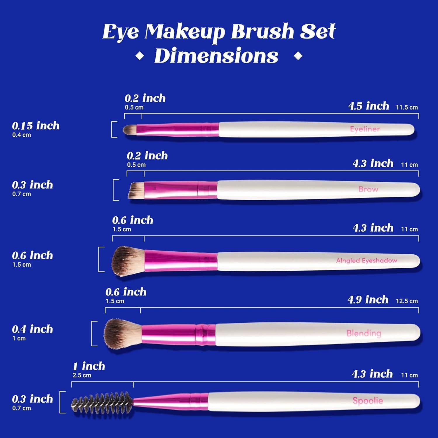 Juego de Brochas de Maquillaje Ruby Kisses 5 Piezas Viaje