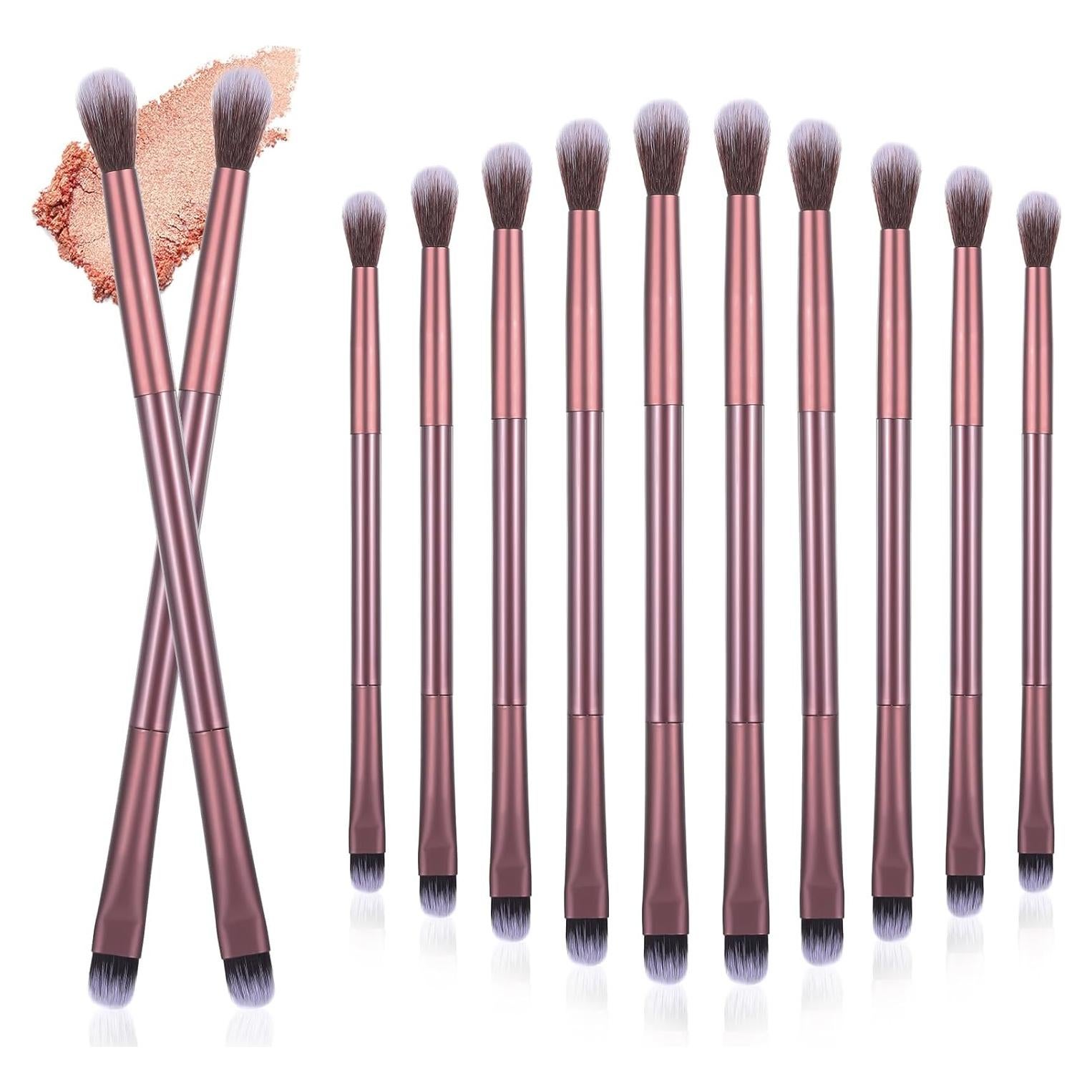 12 Brochas de Maquillaje 2 en 1 LLOUSSAK para Sombra de Ojos