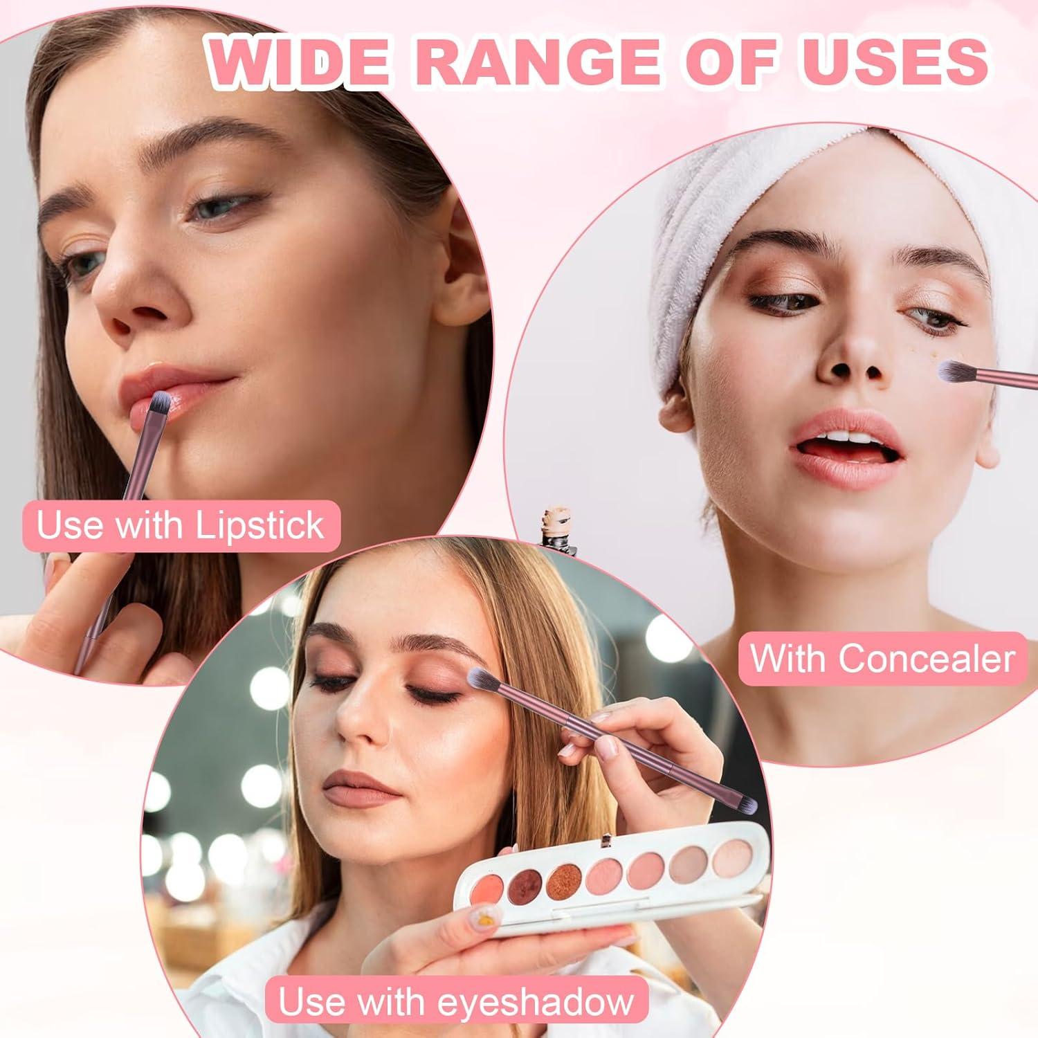 12 Brochas de Maquillaje 2 en 1 LLOUSSAK para Sombra de Ojos