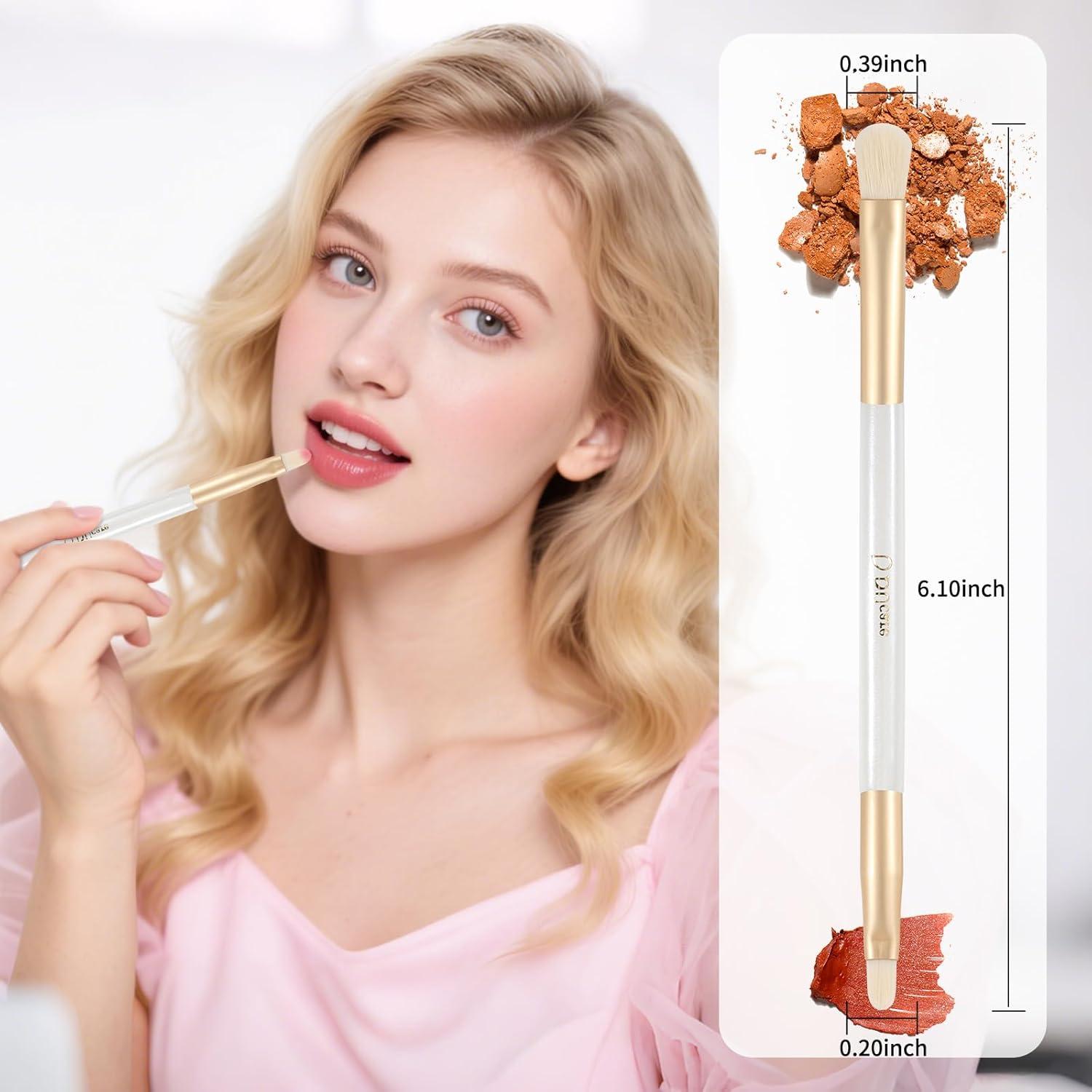 Brocha de Sombra de Ojos Doble Punta DUcare - Maquillaje Profesional