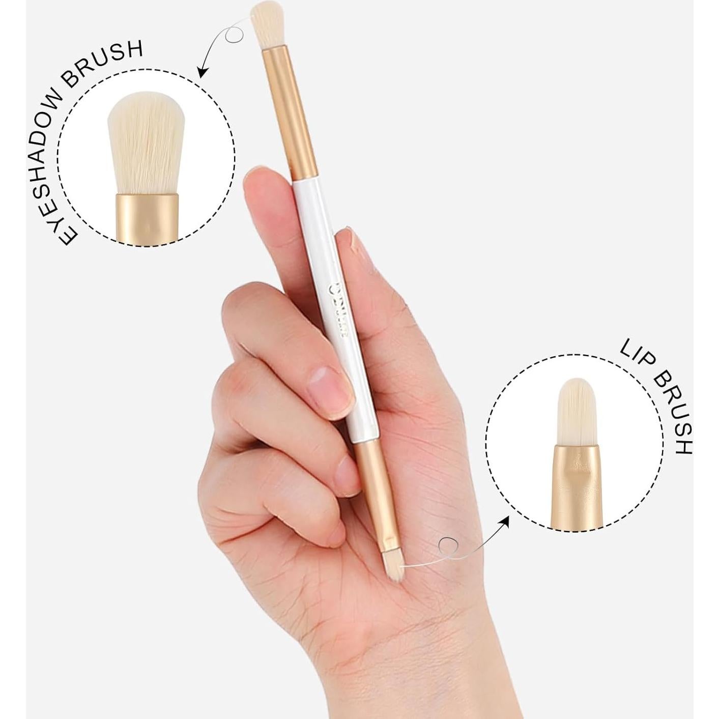 Brocha de Sombra de Ojos Doble Punta DUcare - Maquillaje Profesional