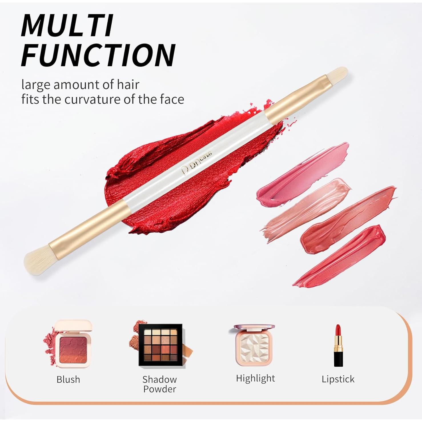 Brocha de Sombra de Ojos Doble Punta DUcare - Maquillaje Profesional