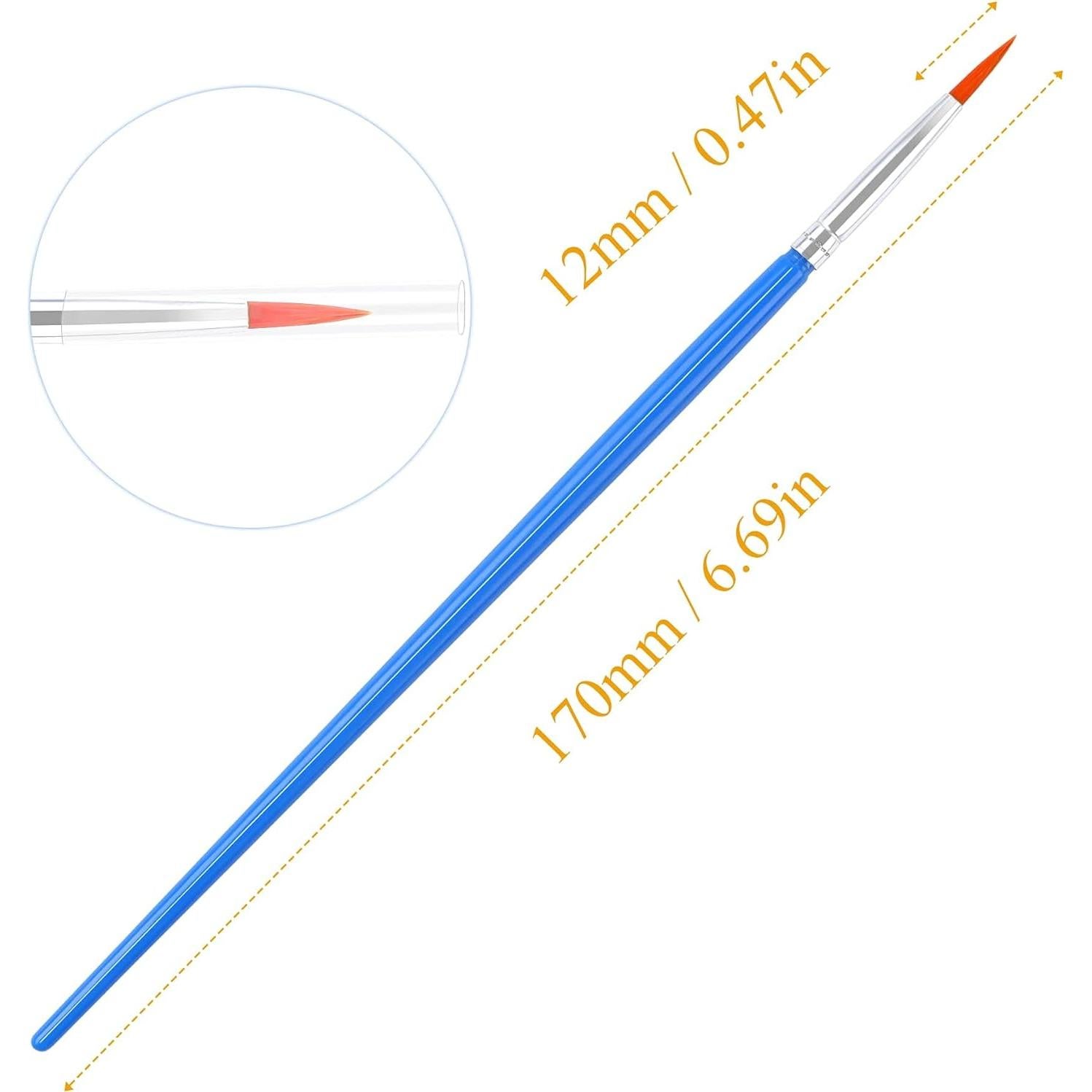 60 Pinceles Redondos DECYOOL para Pintura de Detalle