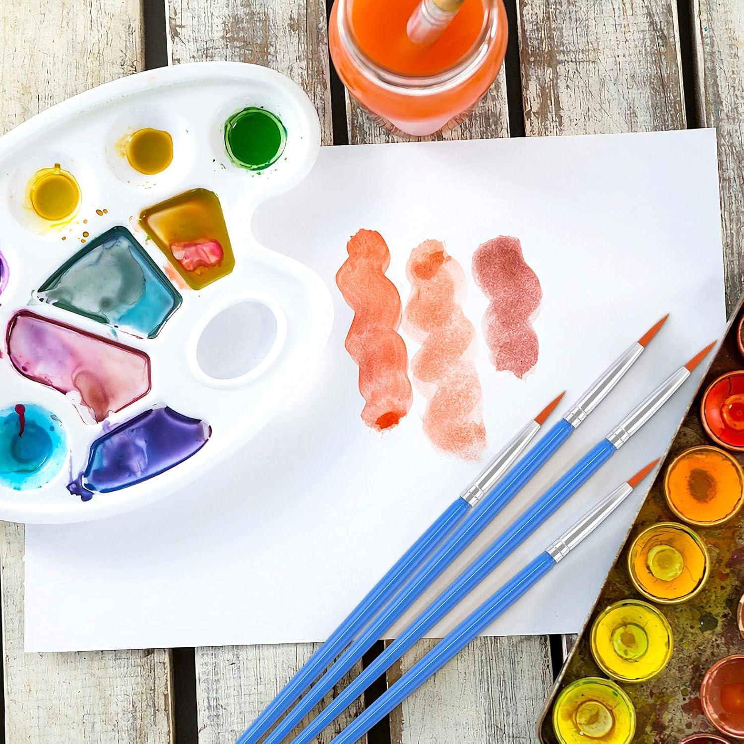 60 Pinceles Redondos DECYOOL para Pintura de Detalle