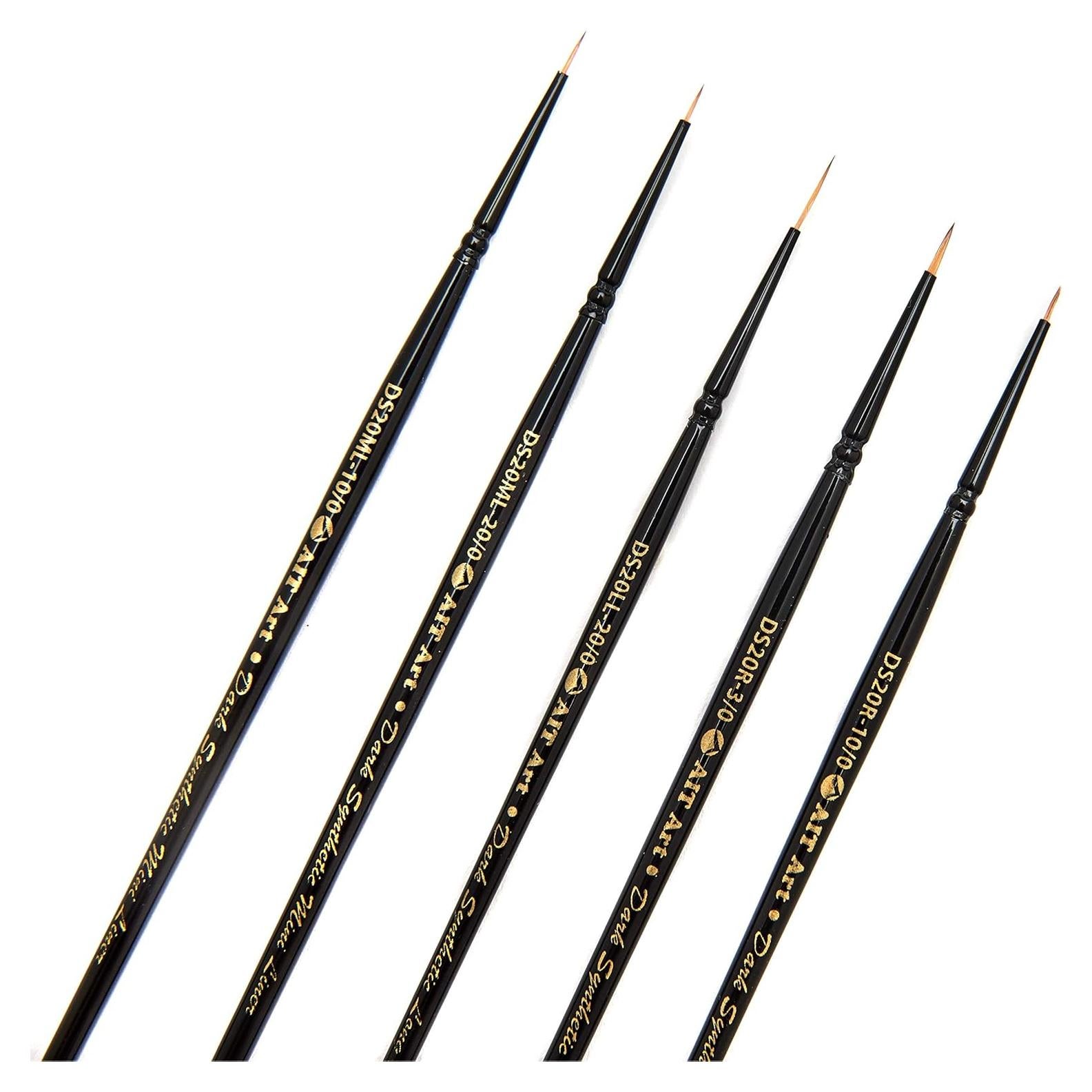 Conjunto de Pinceles de Detalle AIT Art - 5 Pinceles Sintéticos