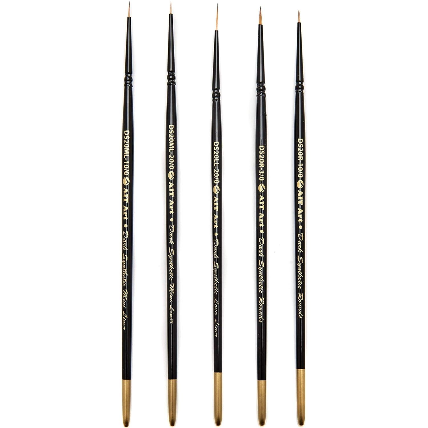 Conjunto de Pinceles de Detalle AIT Art - 5 Pinceles Sintéticos