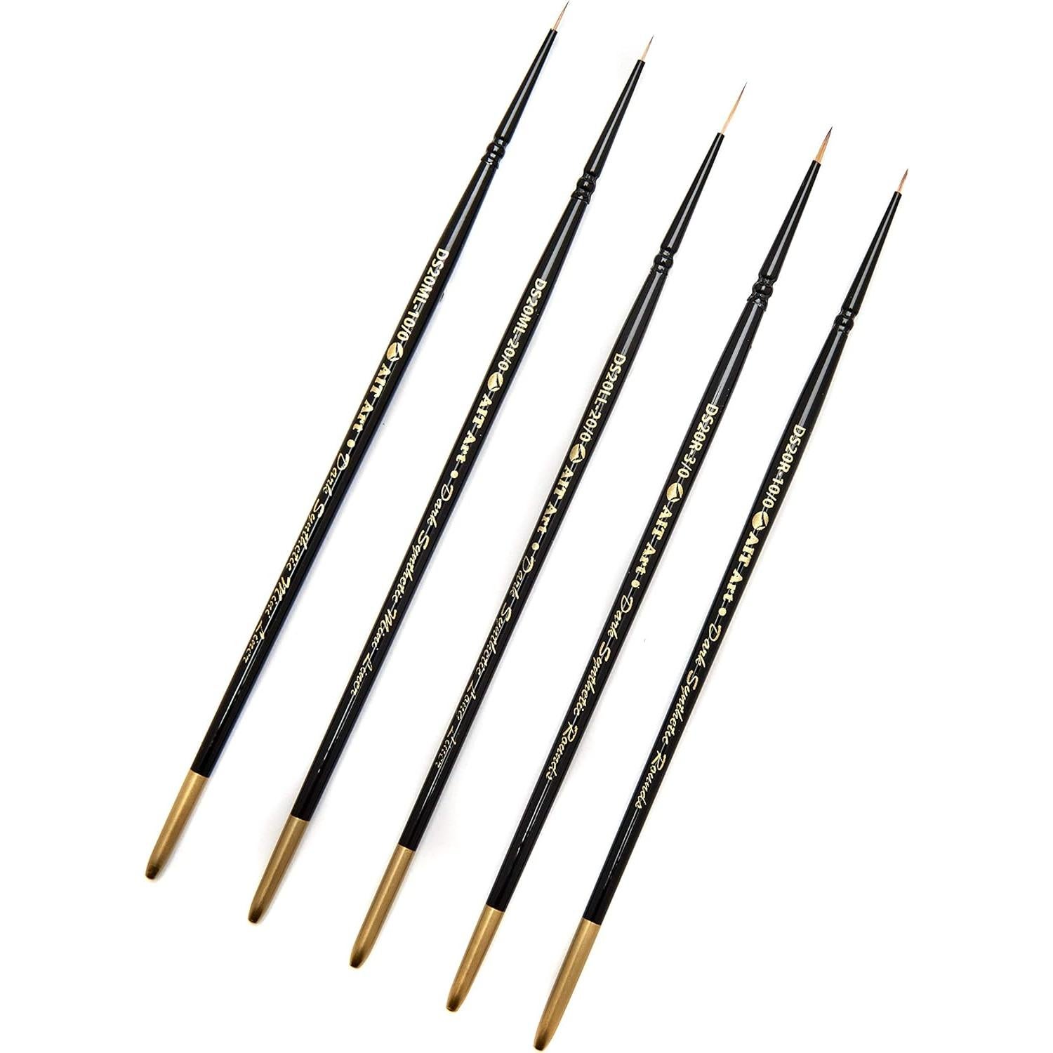 Conjunto de Pinceles de Detalle AIT Art - 5 Pinceles Sintéticos