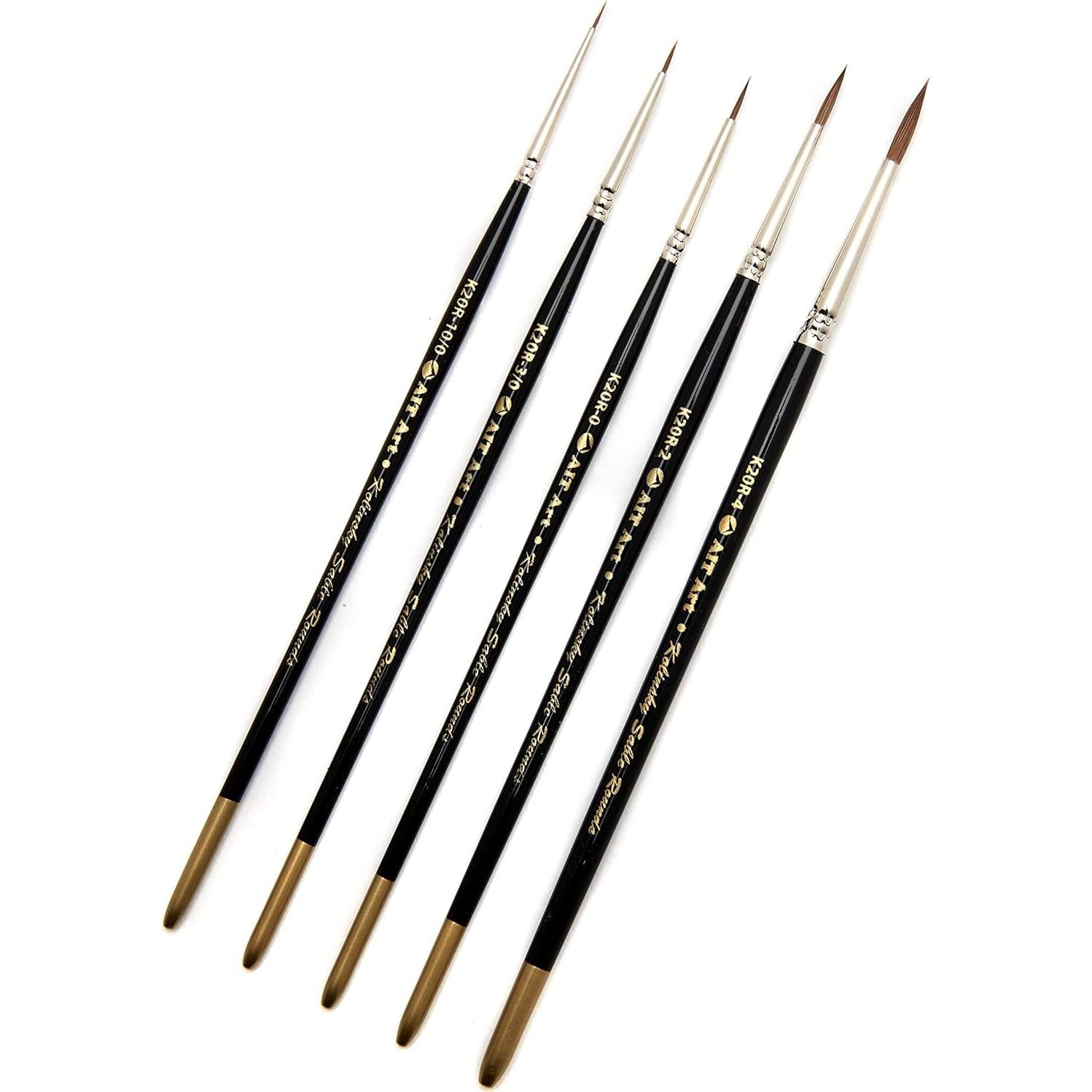 Conjunto de Pinceles de Detalle AIT Art - 5 Pinceles Kolinsky