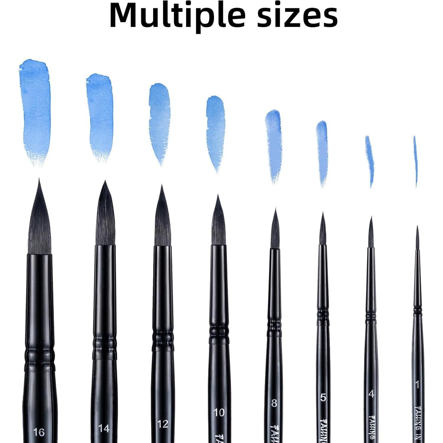 Juego de Pinceles Profesionales Falling in Art 8 Pcs Pelo Sintético