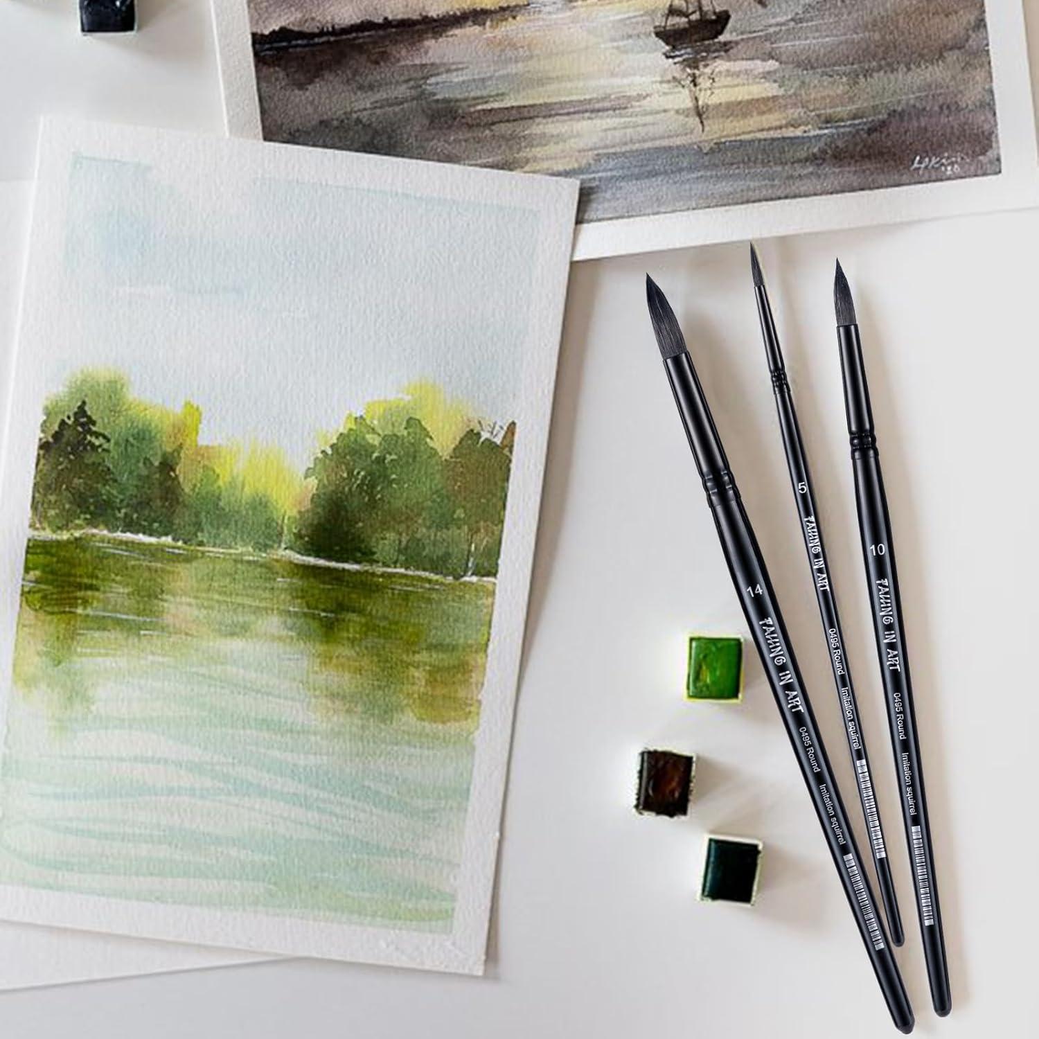 Juego de Pinceles Profesionales Falling in Art 8 Pcs Pelo Sintético