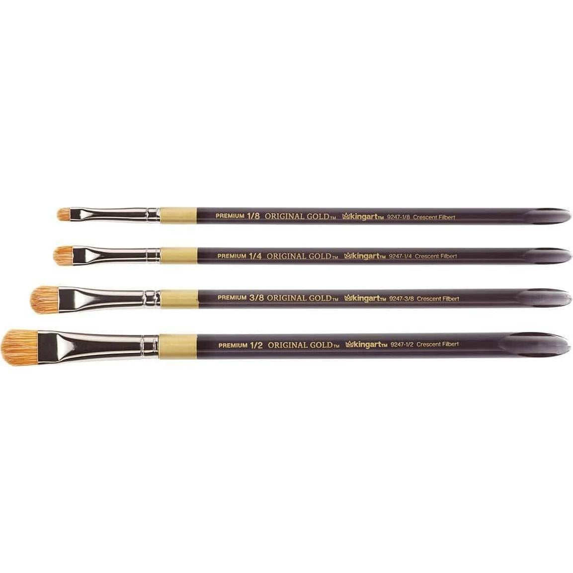 Set de Pinceles KINGART B-095 4 Piezas para Acrílico y Óleo