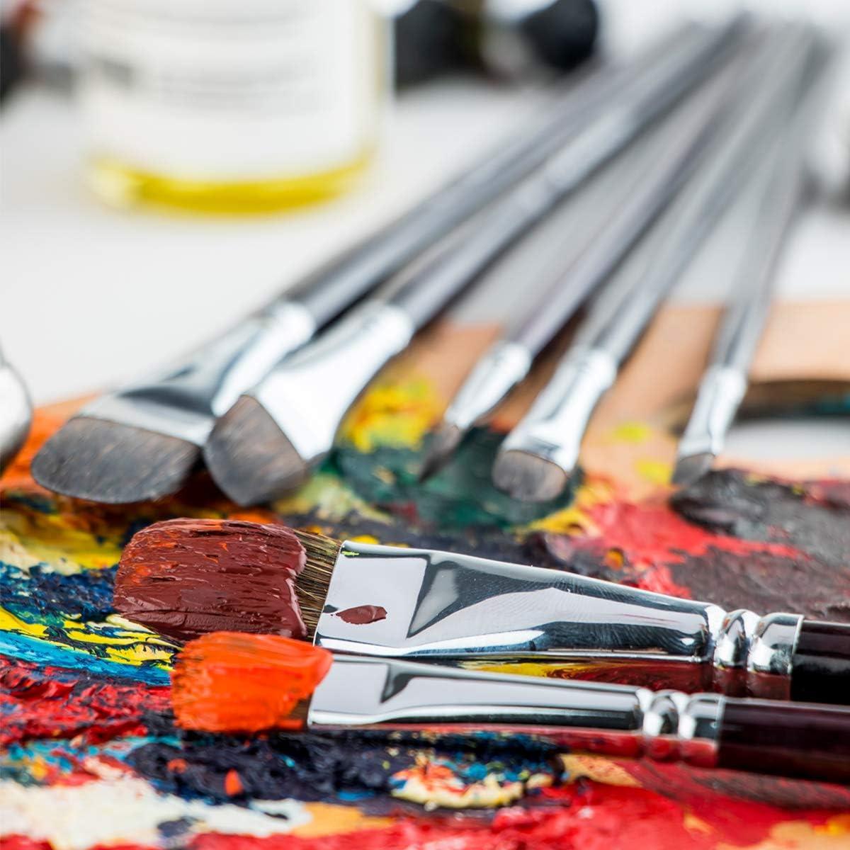 Set de Pinceles Filbert Transon 6pcs para Acrílico y Óleo