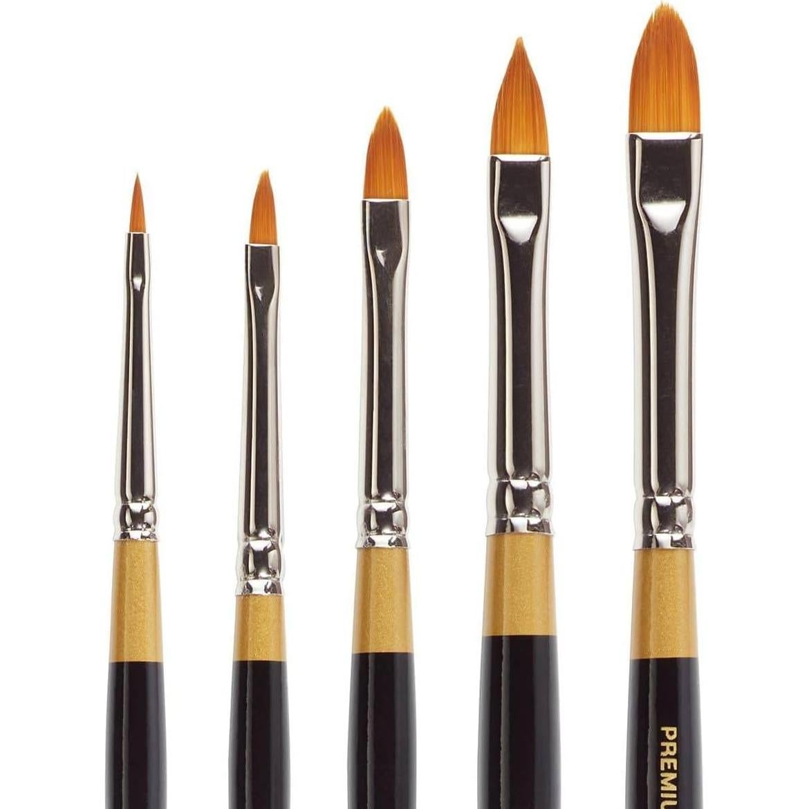 Set de Pinceles Filbert Puntiagudo KINGART B-094, 5 Piezas