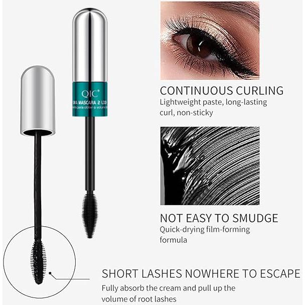 Máscara de Pestañas 2 en 1 GHFCZOO, Alargamiento y Volumen