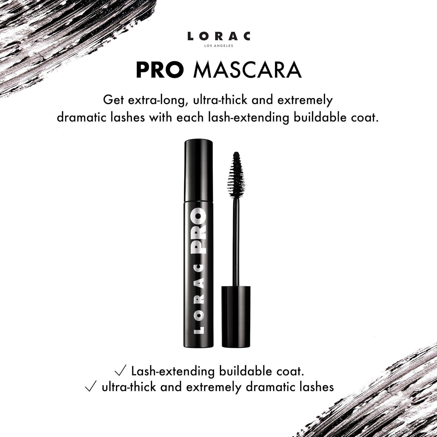 Máscara LORAC PRO 15g - Color Negro, Fórmula Suave